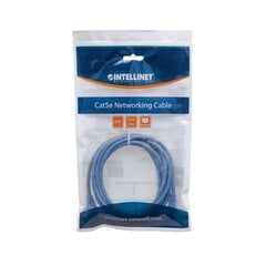 Tinklo kabelis Intellinet Cat5e UTP 3,0 m, mėlynas, 100% varis kaina ir informacija | Kabeliai ir laidai | pigu.lt