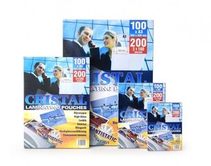 Laminavimo vokeliai 80x120 mm, 100 mikronų, 100 vnt. kaina ir informacija | Kanceliarinės prekės | pigu.lt