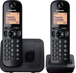 Panasonic KX-TGC212, juodas kaina ir informacija | Panasonic Mobilieji telefonai, Foto ir Video | pigu.lt