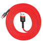 Baseus USB Kabelis Durable Nylon Braided Wire Usb / Micro Usb Qc3.0 1.5A 2M raudonas CAMKLF-C09 kaina ir informacija | Laidai telefonams | pigu.lt