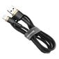 Kabelis Baseus USB Durable Nylon Braided Wire Usb / Lightning Qc3.0 2.4A 1m, juodas/auksinis CALKLF-BV1 kaina ir informacija | Laidai telefonams | pigu.lt