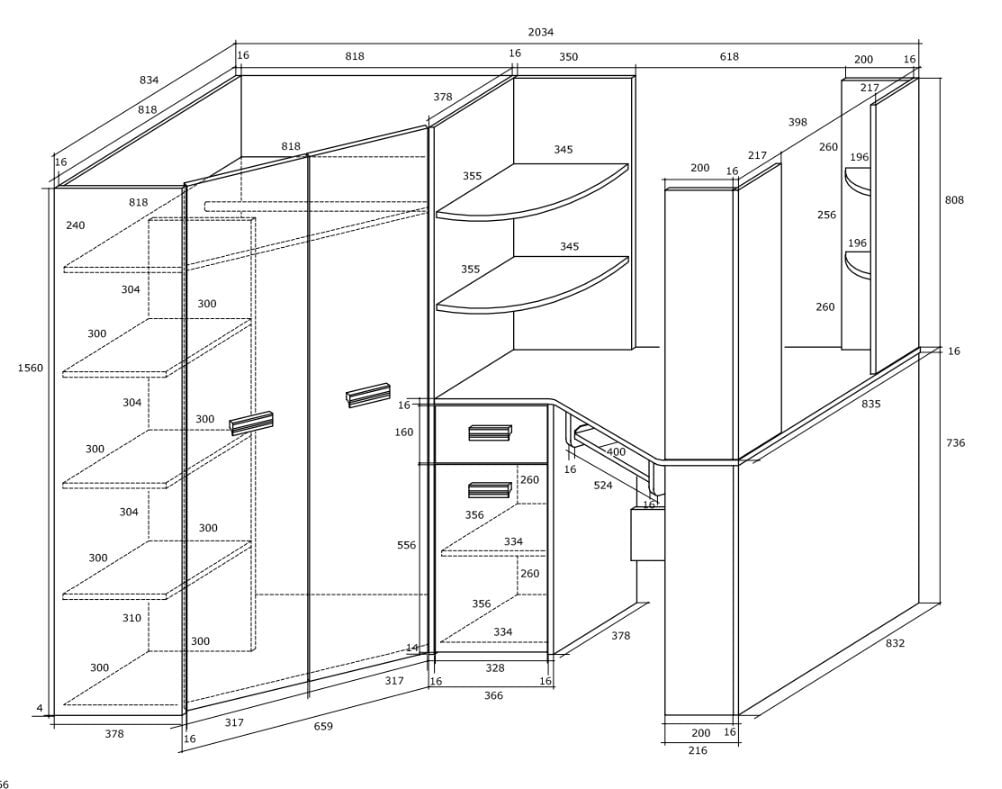 Dviaukštė lova Antresola L, 200x80 cm, balta/pilka цена и информация | Vaikiškos lovos | pigu.lt