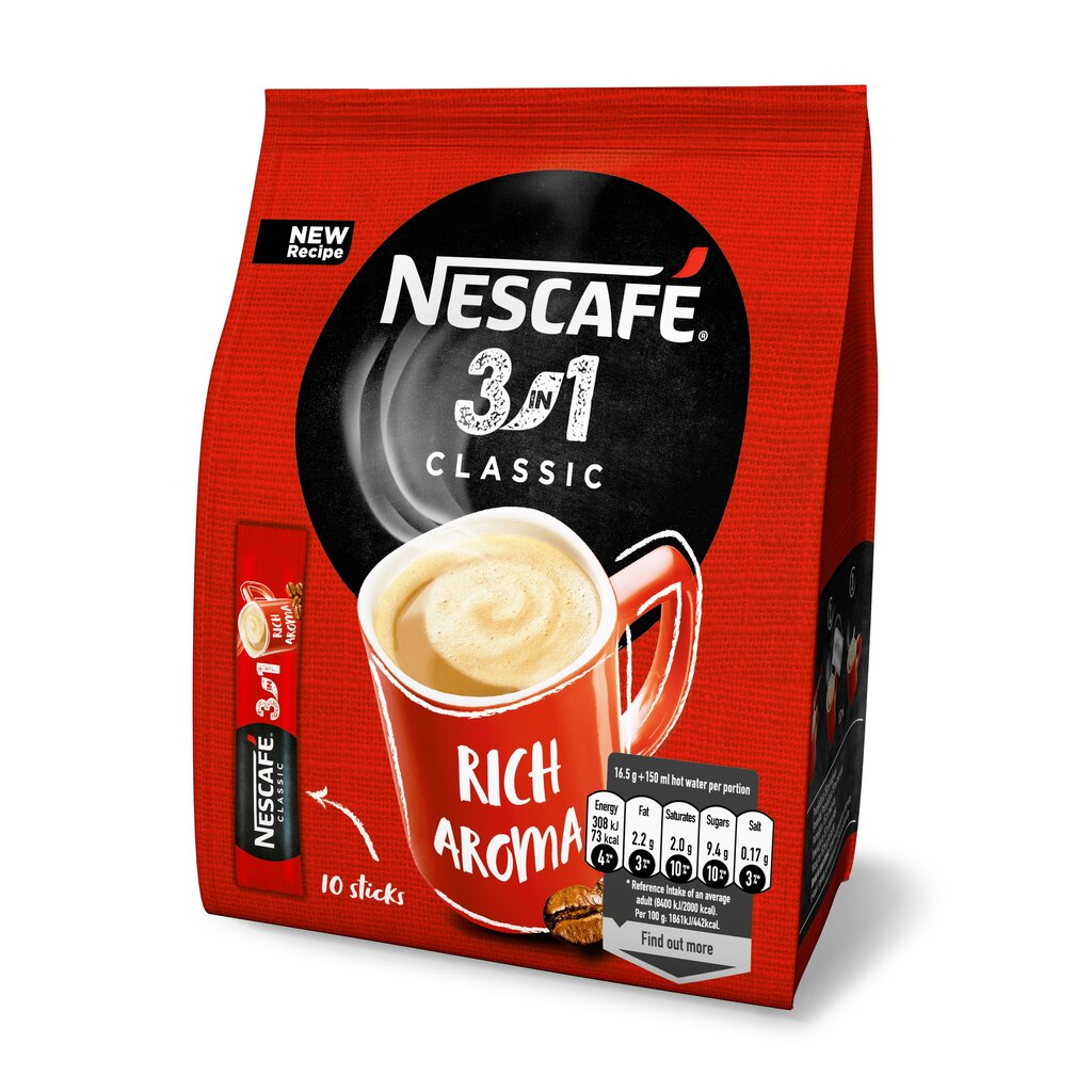 Kavos gėrimas NESCAFÉ® Classic 3in1, (maišelis, 10x16,5g) kaina ir informacija | Kava, kakava | pigu.lt