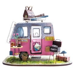 Miniatiūrinis namelis ant ratų "Happy Camper", su LED apšvietimu, Colorino Hobby kaina ir informacija | Lavinamieji žaislai | pigu.lt