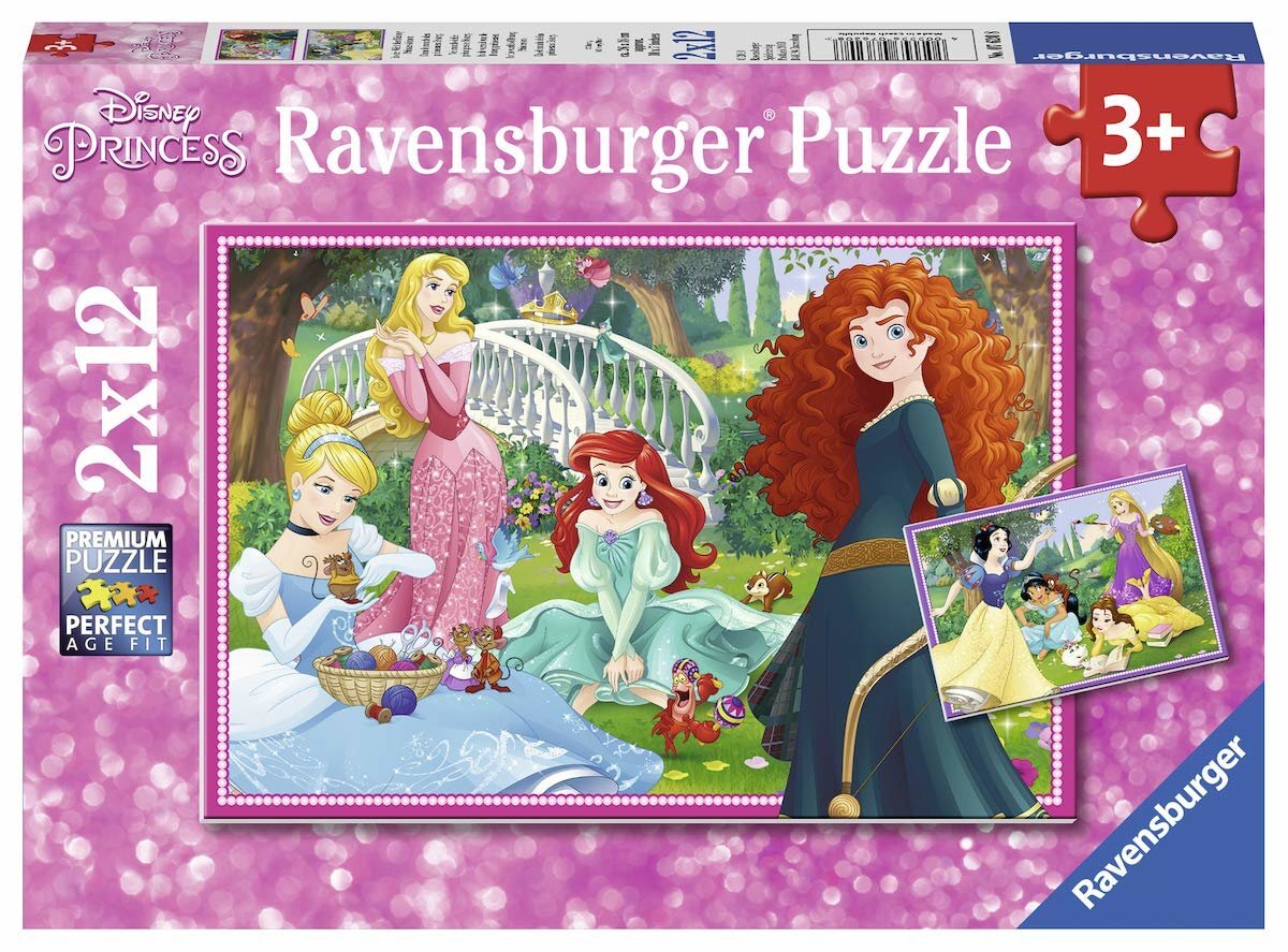 Dėlionė Ravensburger Disney Princess (Disnėjaus Princesės), 7620, 2 x 12 d. kaina ir informacija | Dėlionės (puzzle) | pigu.lt