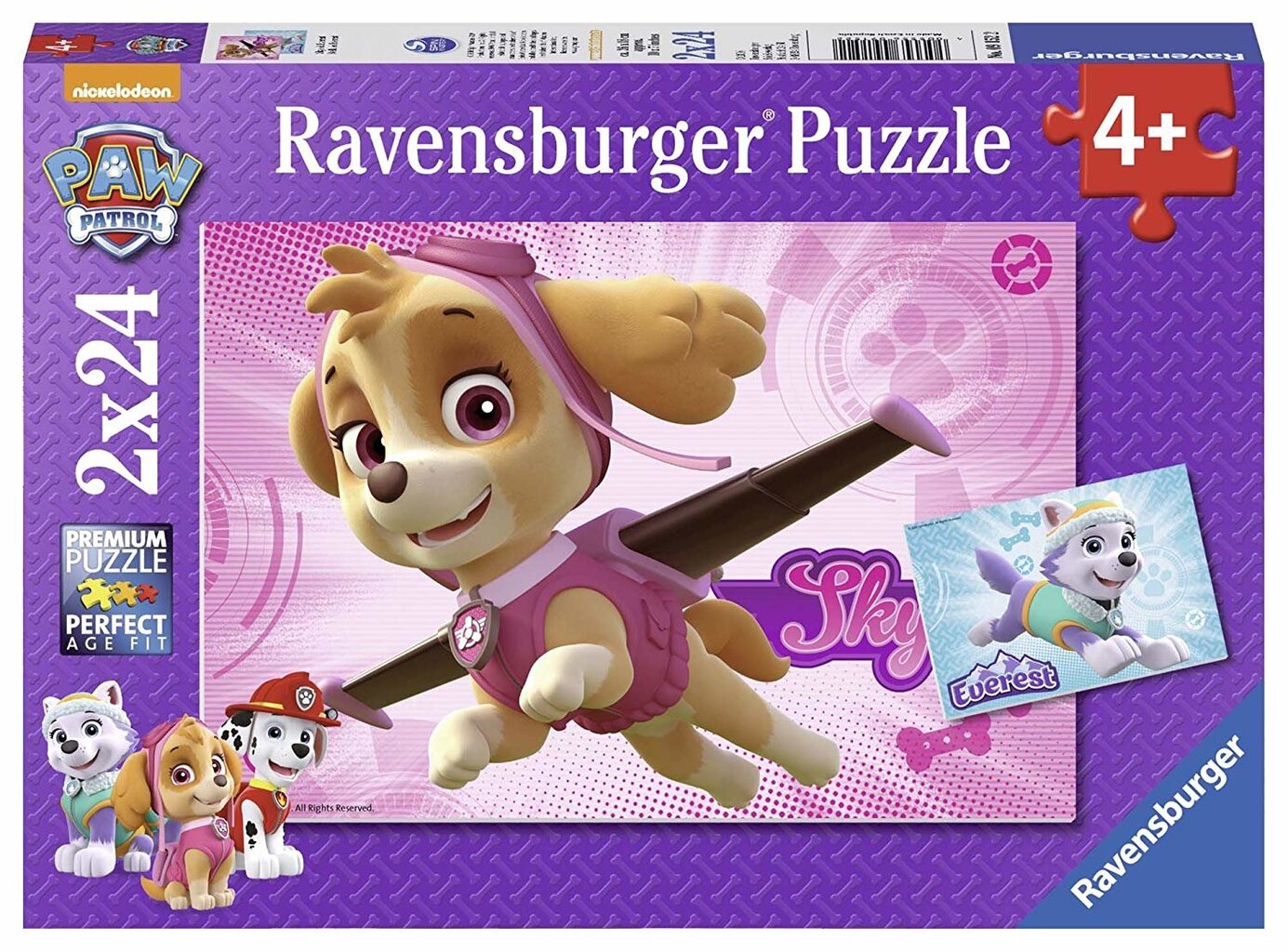 Dėlionė Paw Patrol (Šunyčiai Patruliai) Skye & Everest, 9152, 2 x 24 d. цена и информация | Dėlionės (puzzle) | pigu.lt