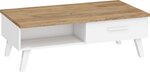 Kavos staliukas Nordis 2D, šviesiai rudas/baltas