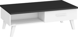Журнальный столик Nordis 2D, черный/белый цена и информация | Журнальные столы | pigu.lt