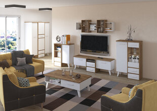 Шкаф Nordis 3D2S, светло-коричневый/белый цена и информация | Шкафы | pigu.lt