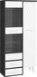 Vitrina Nordis 1D2S, juoda/balta kaina ir informacija | Vitrinos, indaujos | pigu.lt