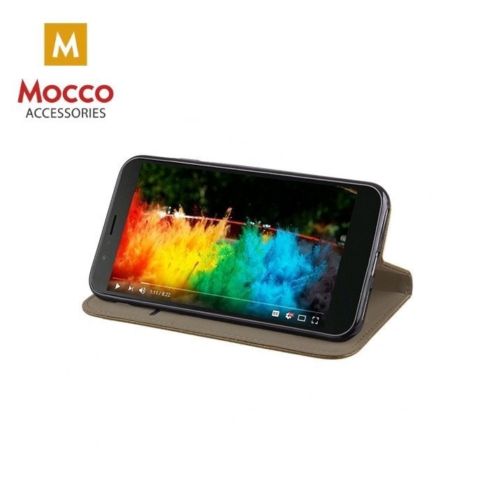 Mocco Smart Magnet Book Case For Xiaomi Pocophone F1 Dark Gold kaina ir informacija | Telefono dėklai | pigu.lt