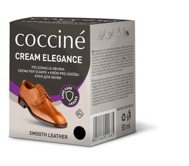 Coccine черный крем для обуви с губкой №02 Cream Elegance, 50 мл  цена и информация | Средства для ухода за одеждой и обувью | pigu.lt