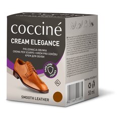 Coccine коричневый крем для обуви с губкой №14 Cream Elegance, 50 мл  цена и информация | Средства для ухода за одеждой и обувью | pigu.lt