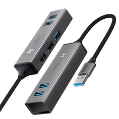 USB HUB adapteris Baseus 3x USB 3.0 + 2x USB 2.0 kaina ir informacija | Laidai telefonams | pigu.lt