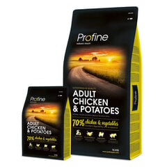 Profine Dog с курицей и картофелем Adult Chicken & Potatoes, 15 кг цена и информация |  Сухой корм для собак | pigu.lt