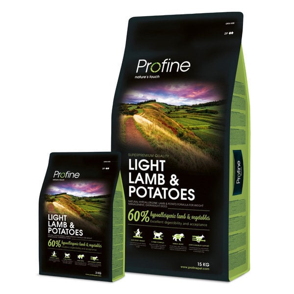 Profine Dog antsvorio turintiems šunims su ėriena ir bulvėmis Light Lamb & Potatoes, 3 kg kaina ir informacija | Sausas maistas šunims | pigu.lt