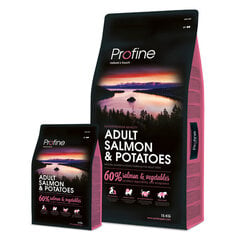 Profine Dog с лососем и картофелем Adult Salmon & Potatoes, 3 кг цена и информация | Сухой корм для собак | pigu.lt