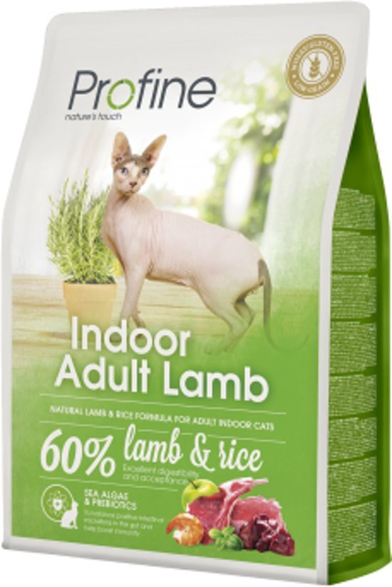 Profine Cat namie gyvenančioms katėms Indoor Adult Lamb, 2 kg kaina ir informacija | Sausas maistas katėms | pigu.lt