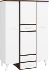 Шкаф Nordis 3D2S, темно-коричневый/белый цена и информация | Шкафы | pigu.lt