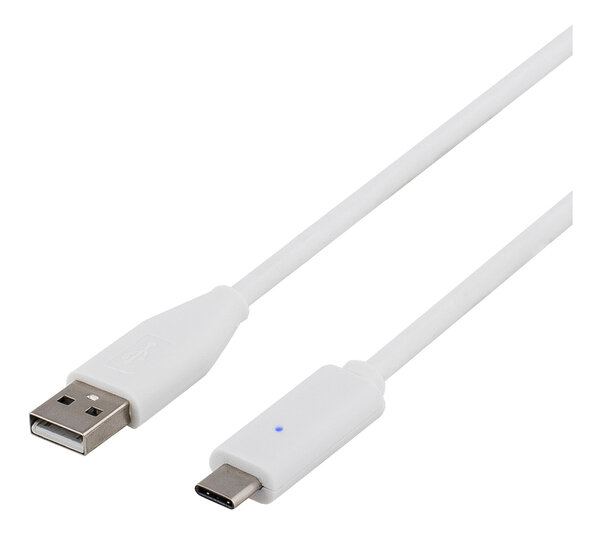 Deltaco USBC-1008 USB 2.0, USB-C, 0.5m kaina ir informacija | Laidai telefonams | pigu.lt