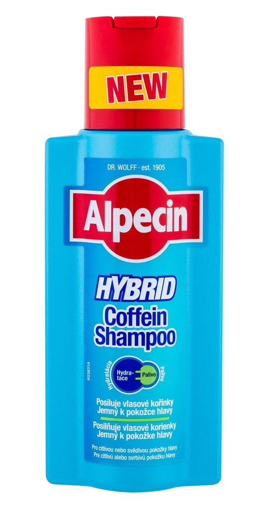 Hibridinis šampūnas su kofeinu nuo plaukų slinkimo Alpecin Hybrid Coffein vyrams 250 ml цена и информация | Šampūnai | pigu.lt