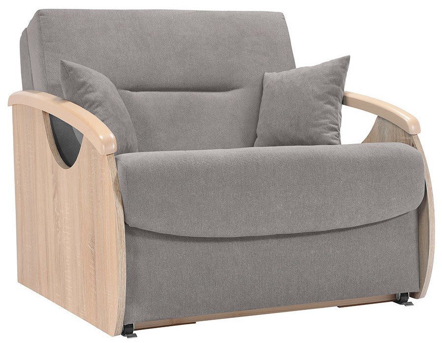 Miegamasis fotelis-sofa Ida Mini, pilka kaina | pigu.lt