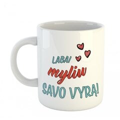 Puodelis "Myliu savo vyrą" kaina ir informacija | Originalūs puodeliai | pigu.lt