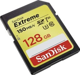 SanDisk Extreme SDXC 128 GB kaina ir informacija | Atminties kortelės fotoaparatams, kameroms | pigu.lt