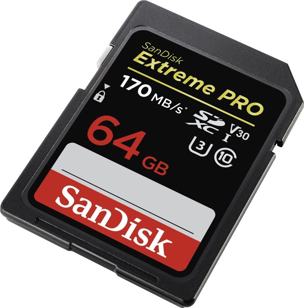 SanDisk Extreme Pro SDXC UHS-I 64 GB kaina ir informacija | Atminties kortelės fotoaparatams, kameroms | pigu.lt