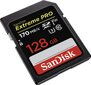 SanDisk Extreme Pro SDXC 128 GB kaina ir informacija | Atminties kortelės fotoaparatams, kameroms | pigu.lt