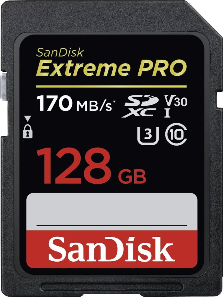 SanDisk Extreme Pro SDXC 128 GB kaina ir informacija | Atminties kortelės fotoaparatams, kameroms | pigu.lt
