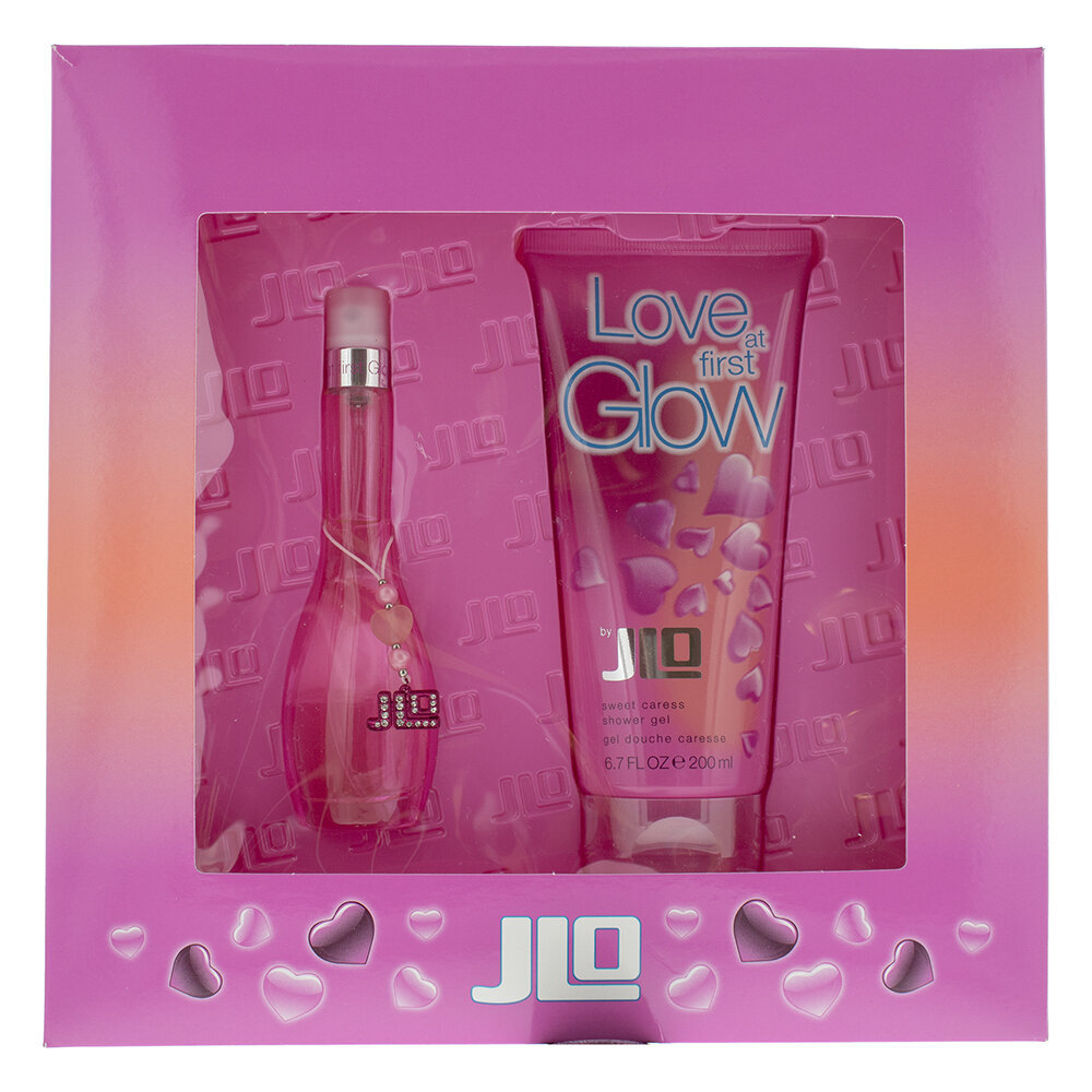 Rinkinys Jennifer Lopez Love At First Glow: tualetinis vanduo EDT moterims 30 ml + dušo gelis 200 ml kaina ir informacija | Kvepalai moterims | pigu.lt