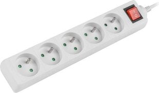 Lanberg Удлинитель 3м, белый, 3 розетки, медный кабель цена и информация | Удлинители | pigu.lt
