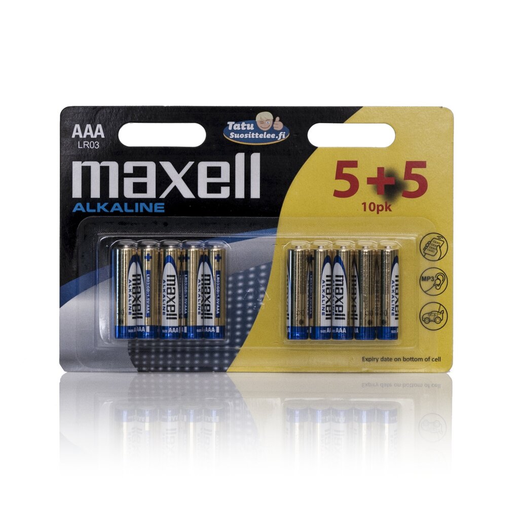 Maxell Alkaline LR3(AAA) maitinimo elementai (5+5)vnt pakuotė kaina ir informacija | Elementai | pigu.lt