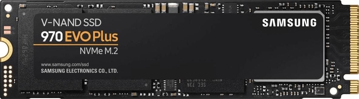 SSD|SAMSUNG|970 Evo Plus|1TB|M.2|PCIE|NVMe|MLC|Write speed 3300 MBytes/sec|Read speed 3500 MBytes/sec|MTBF 1500000 hours|MZ-V7S1T0BW цена и информация | Vidiniai kietieji diskai (HDD, SSD, Hybrid) | pigu.lt