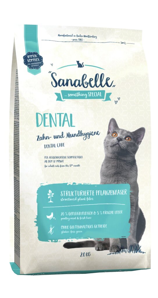 Sanabelle sveikiems dantims ir burnos higienai Dental, 2 kg цена и информация | Sausas maistas katėms | pigu.lt