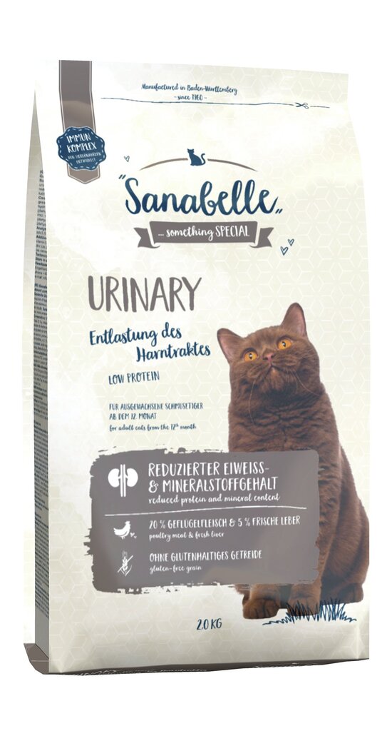 Sanabelle jautriai šlapimo sistemai Urinary, 2 kg цена и информация | Sausas maistas katėms | pigu.lt