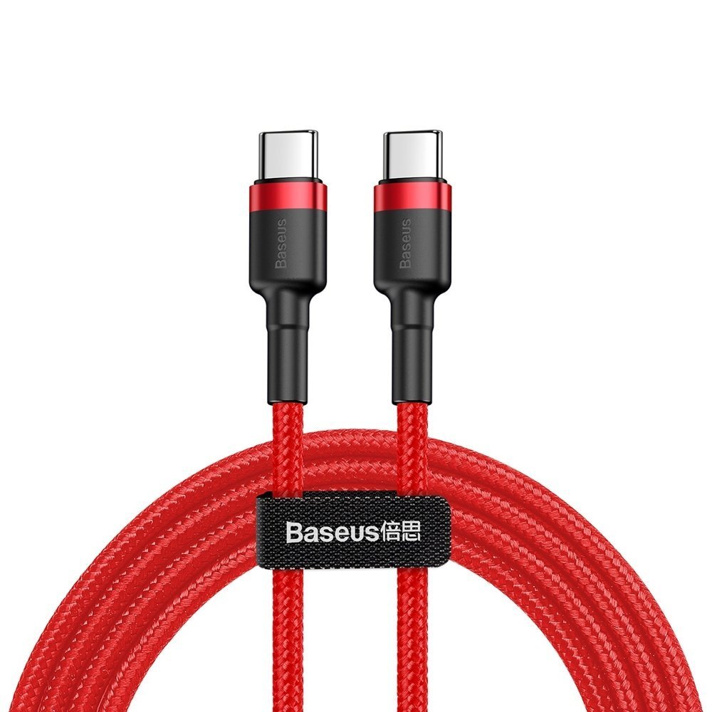 Baseus kabelis 1 m USB-C, Raudona kaina ir informacija | Laidai telefonams | pigu.lt