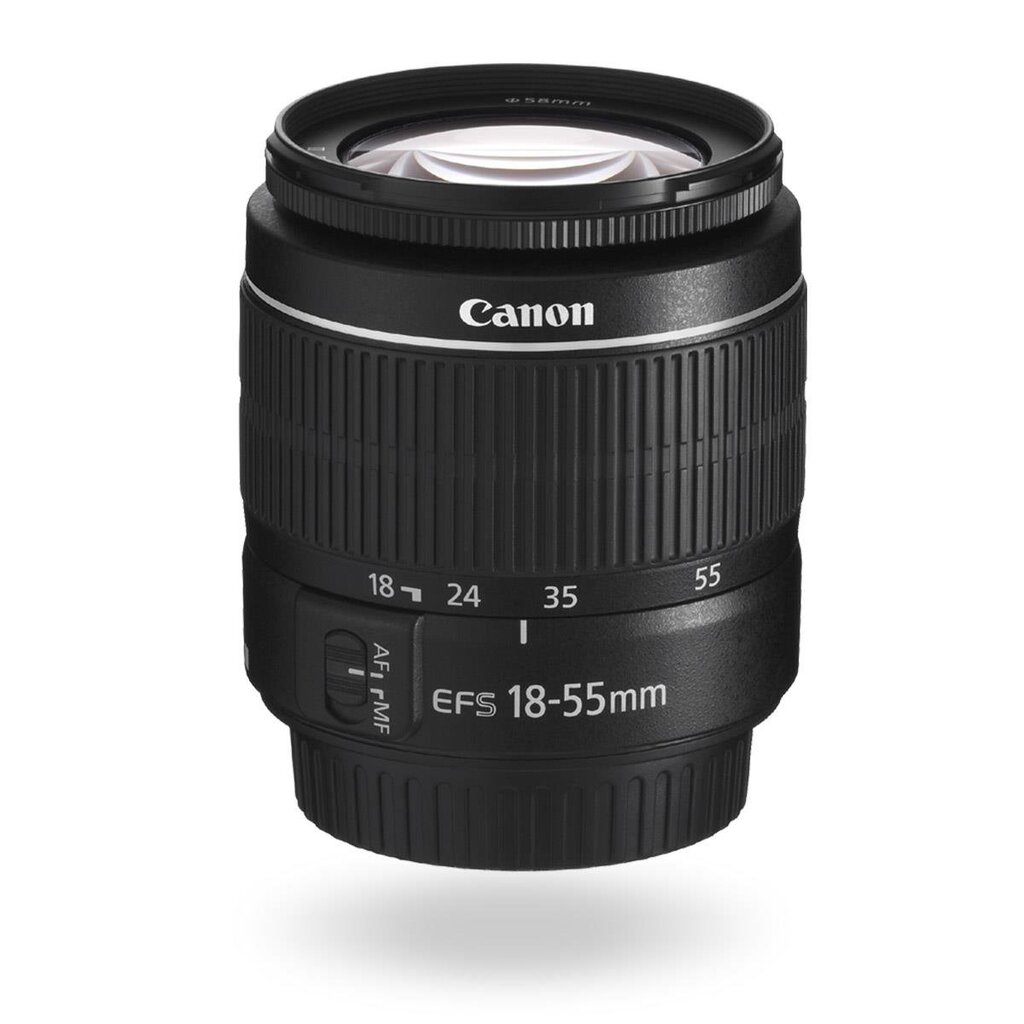 Canon EF-S 18-55mm f/3.5-5.6 III, balta dėžutė kaina ir informacija | Objektyvai | pigu.lt