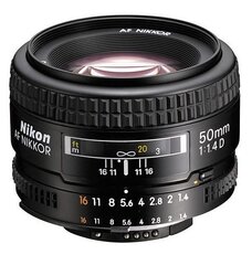 Nikon AF Nikkor 50mm f/1.4D kaina ir informacija | Objektyvai | pigu.lt