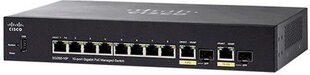 Cisco SG350-10MP-K9-EU kaina ir informacija | Komutatoriai (Switch) | pigu.lt