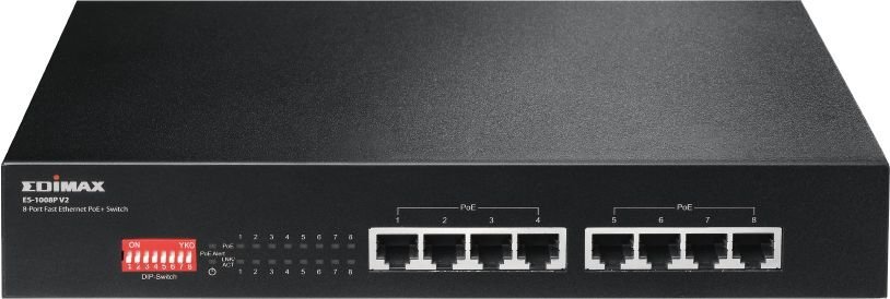EdiMax ES-1008P V2 kaina ir informacija | Maršrutizatoriai (routeriai) | pigu.lt