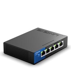 Сетевой концентратор Linksys Switch LGS105 Unmanaged, Desktop, 1 Гбит/с (RJ45), 5 портов 5, внешнее питание, внешний источник питания цена и информация | Маршрутизаторы (роутеры) | pigu.lt