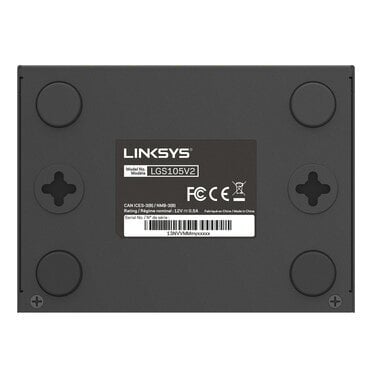 Tinklo šakotuvas Linksys Switch LGS105 Unmanaged, Desktop, 1 Gbps (RJ-45), 5 ports 5, external power external power supply kaina ir informacija | Maršrutizatoriai (routeriai) | pigu.lt