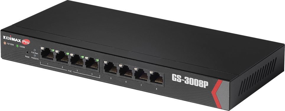 EdiMax GS-3008P цена и информация | Maršrutizatoriai (routeriai) | pigu.lt