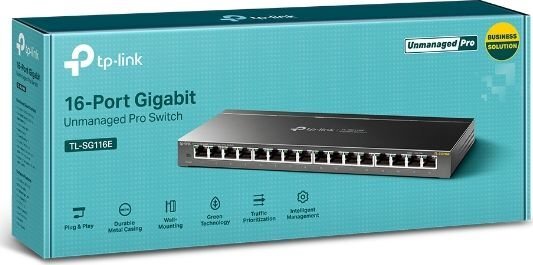 Tp-Link TL-SG116E kaina ir informacija | Maršrutizatoriai (routeriai) | pigu.lt