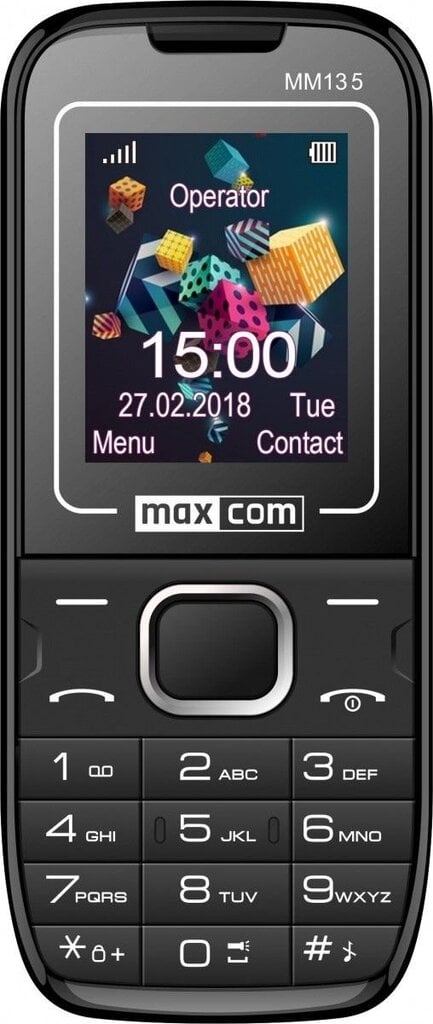 Maxcom MM134/135 Black Blue цена и информация | Mobilieji telefonai | pigu.lt