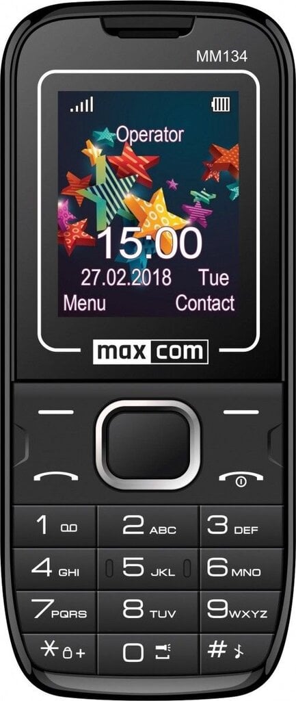 Maxcom Classic MM128, Dual SIM Black kaina ir informacija | Mobilieji telefonai | pigu.lt