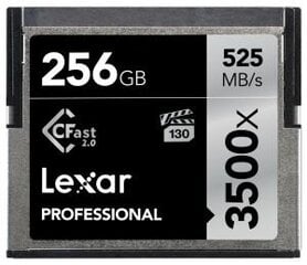 Lexar CFast Pro 3500X VPG-130 цена и информация | Карты памяти для фотоаппаратов, камер | pigu.lt