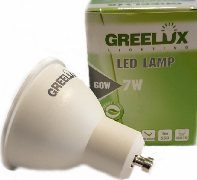 LED lemputė GU10 7W 220-240V 4000K Greelux